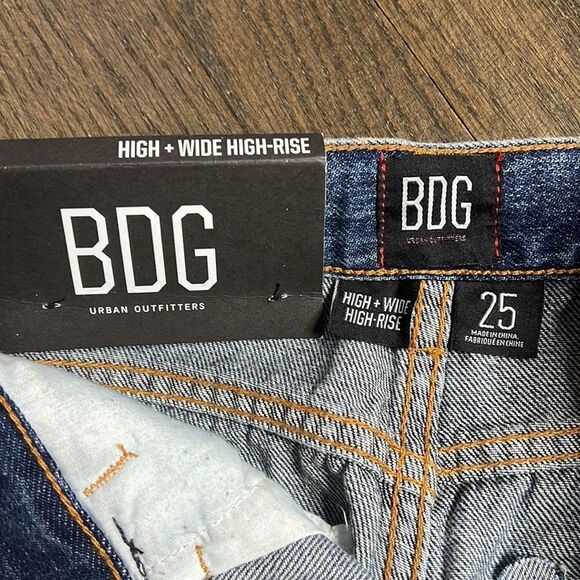 Bdg urban Outfitters High + Wide High Rise Sequin Embellished Denim Jeans - Picture 9 of 10